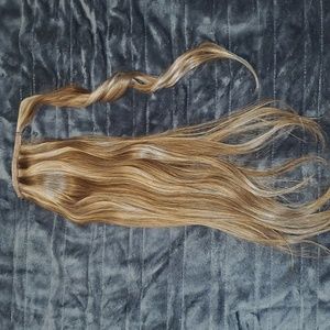 Luxy 22" chestnut brown highlight ponytail extention 100% remy human hair!